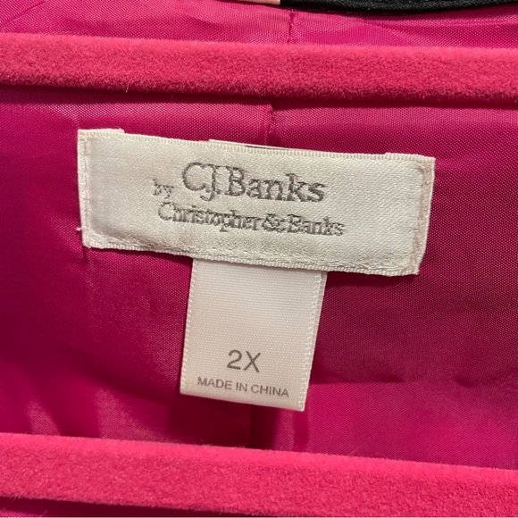 Women’s CJ Banks By Christopher Banks Black Blazer With White Dots, Pockets - Picture 11 of 13